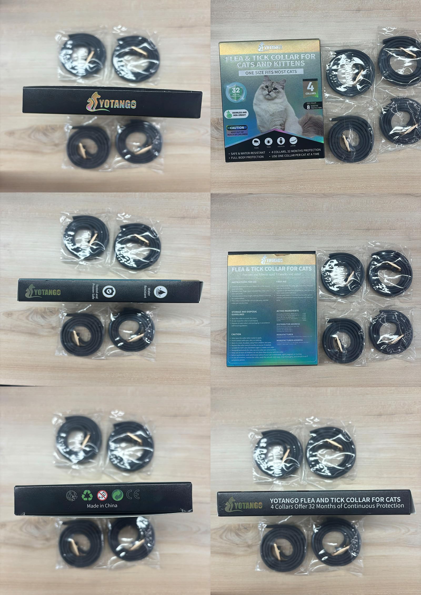 YOTANGO cat wearing collar in rain scene illustrates reliable protection