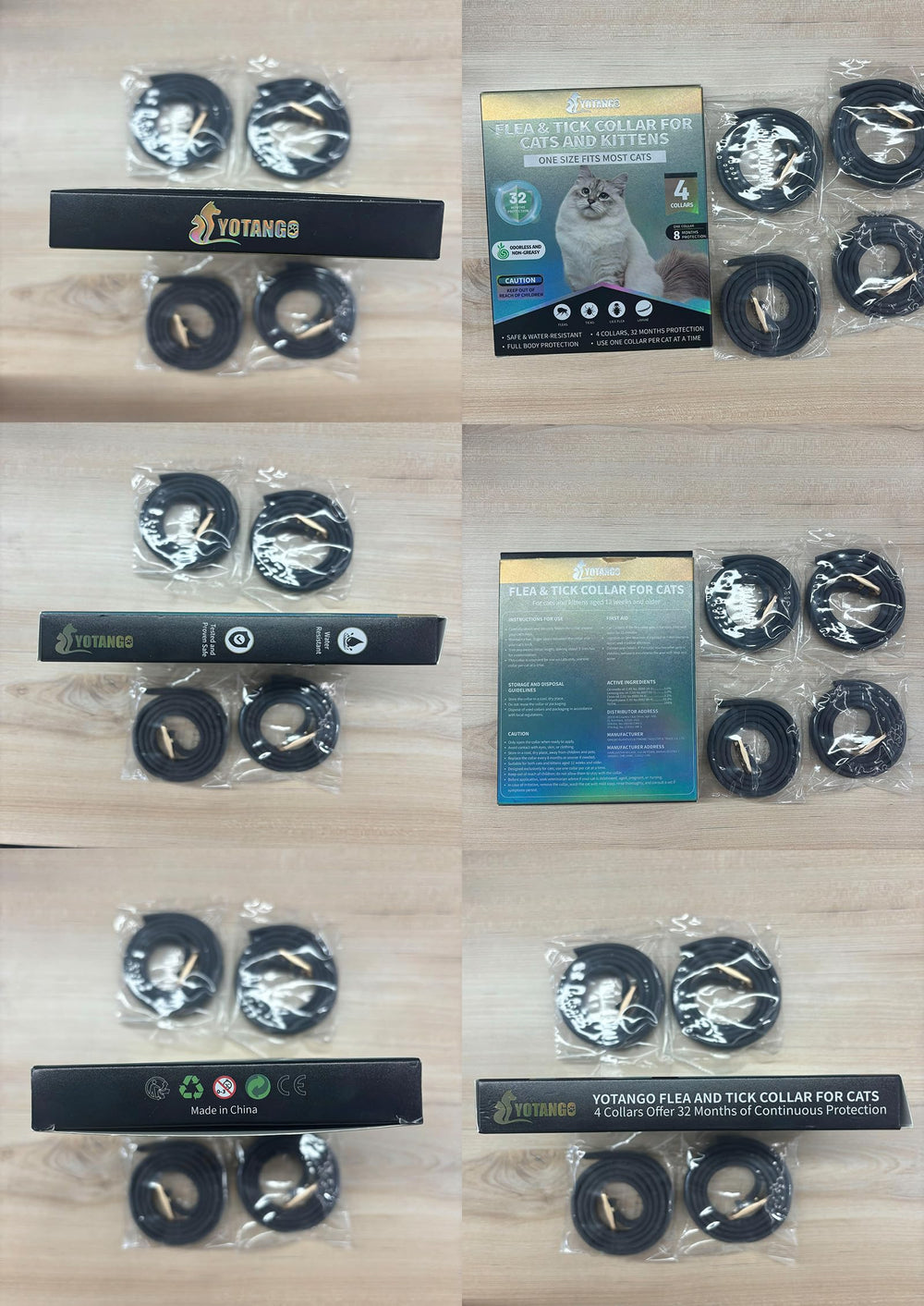 YOTANGO cat wearing collar in rain scene illustrates reliable protection