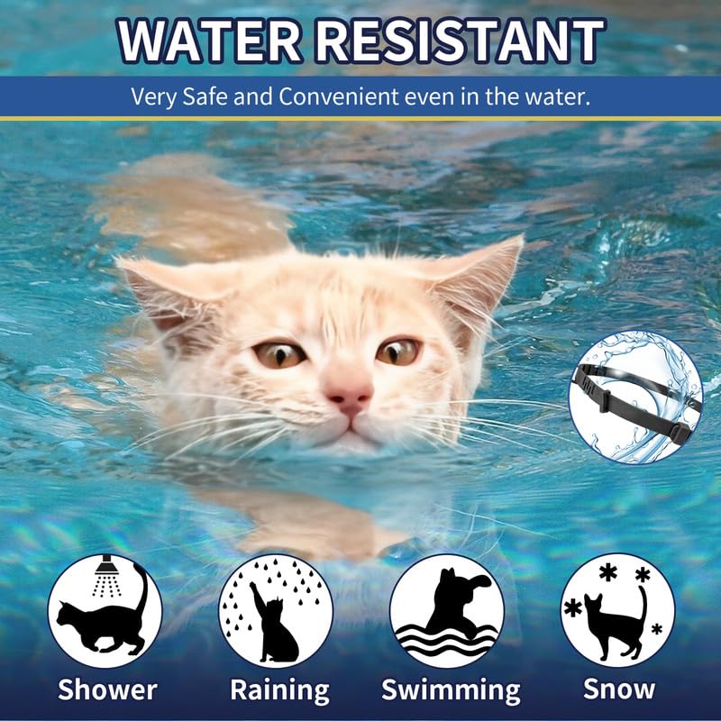 YOTANGO flea collar breakaway safety close-up emphasizes cat-friendly quick release.