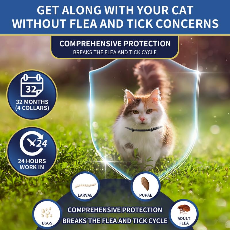 YOTANGO flea collar features breakaway mechanism for safe snag release.