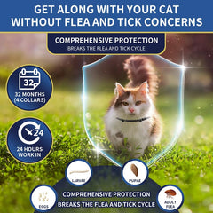 YOTANGO flea collar features breakaway mechanism for safe snag release.