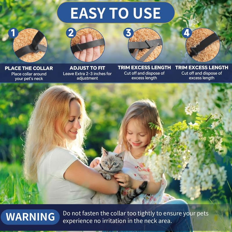YOTANGO flea collar on cat-wearing view demonstrates comfortable fit during daily activities.