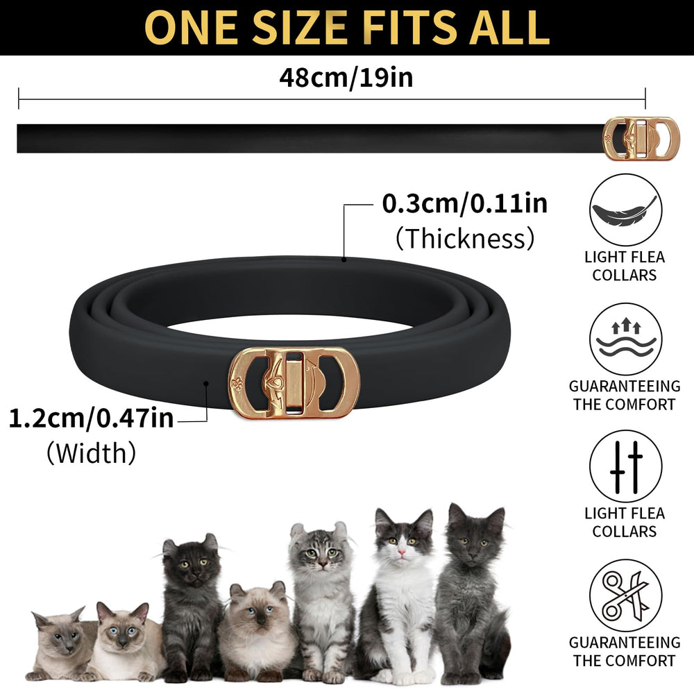 YOTANGO soft rubber flea collar texture conveys comfort for daily wear