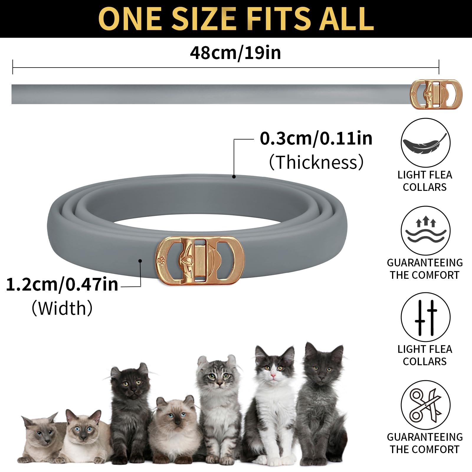 YOTANGO soft rubber texture—comfortable wear for cats.