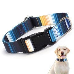YOUALSO blue-collar-dog gradient-pattern buckle improves visibility during walks