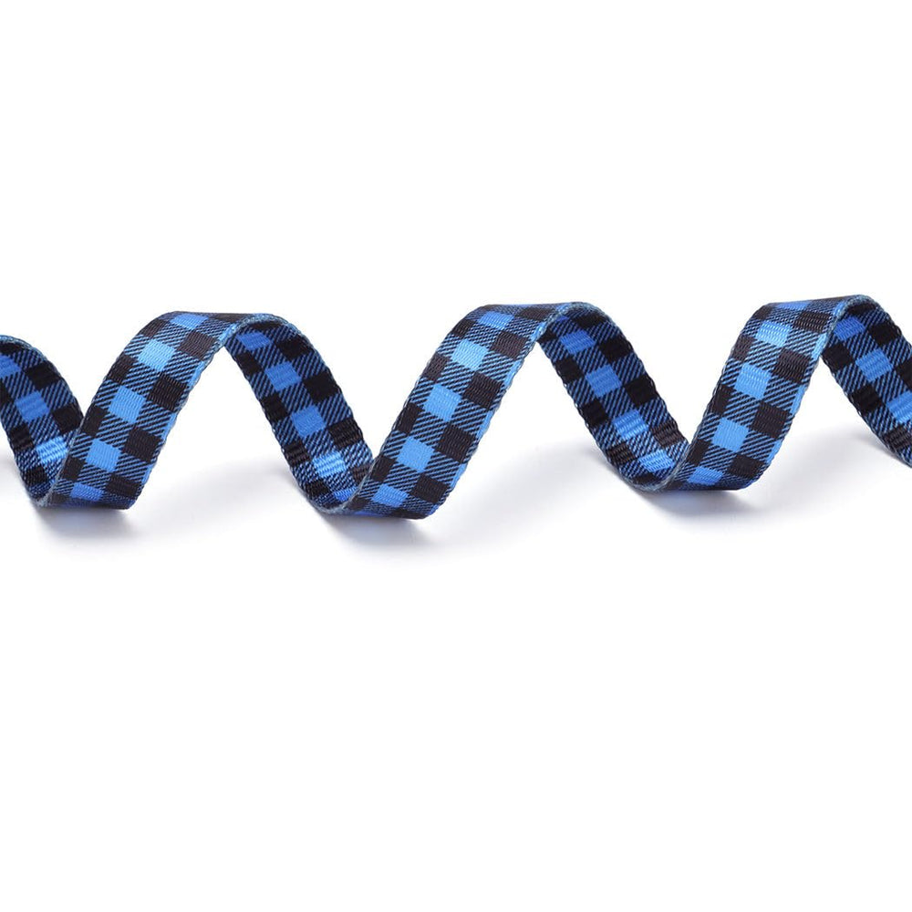 YOUALSO blue plaid dog collar durable strap for daily adventures