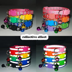YOUALSO breakaway buckle cat collar with bells provides safe quick-release.
