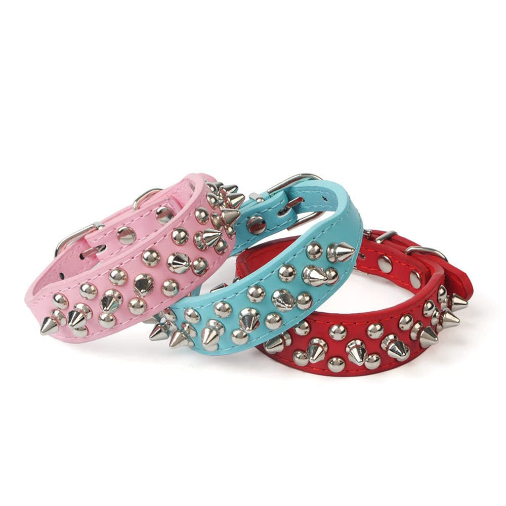 YOUALSO PU suave en collar rosa, cómodo para uso diario.