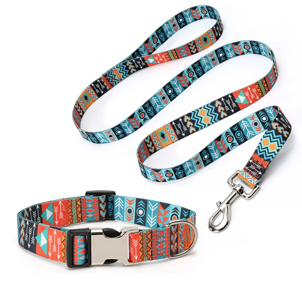 YOUALSO dog collar and leash set with quick-release buckle for easy on/off