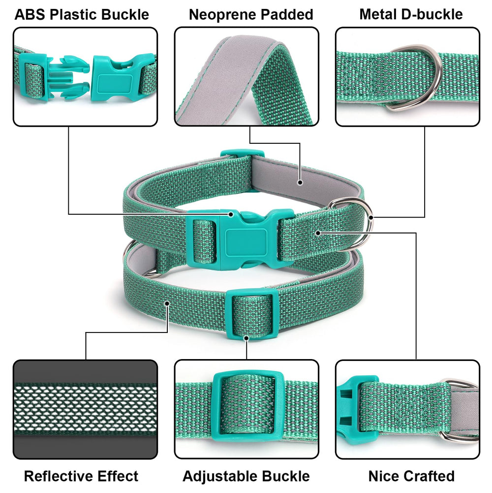 YOUALSO neoprene padded inside collar offers comfort on long daily walks.