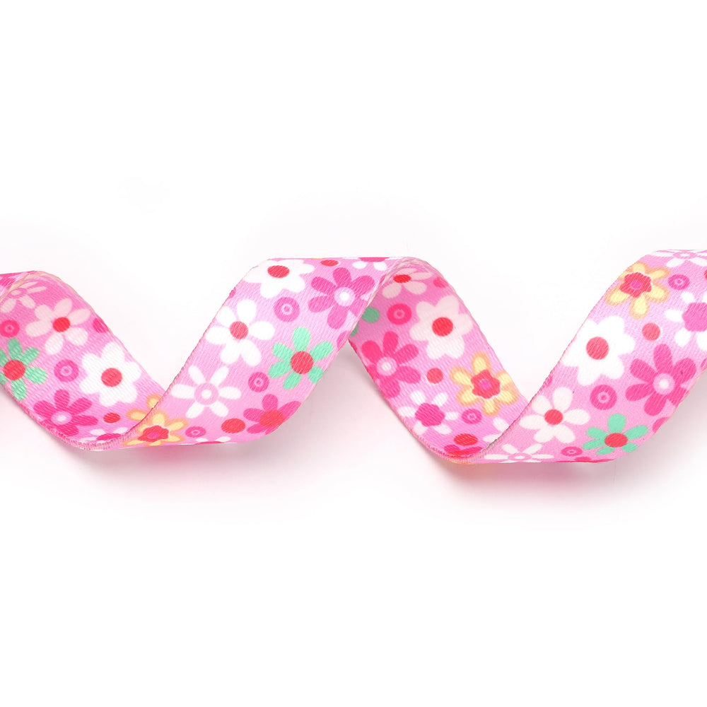 YOUALSO pink floral collar on dog illustrates stylish yet functional design.