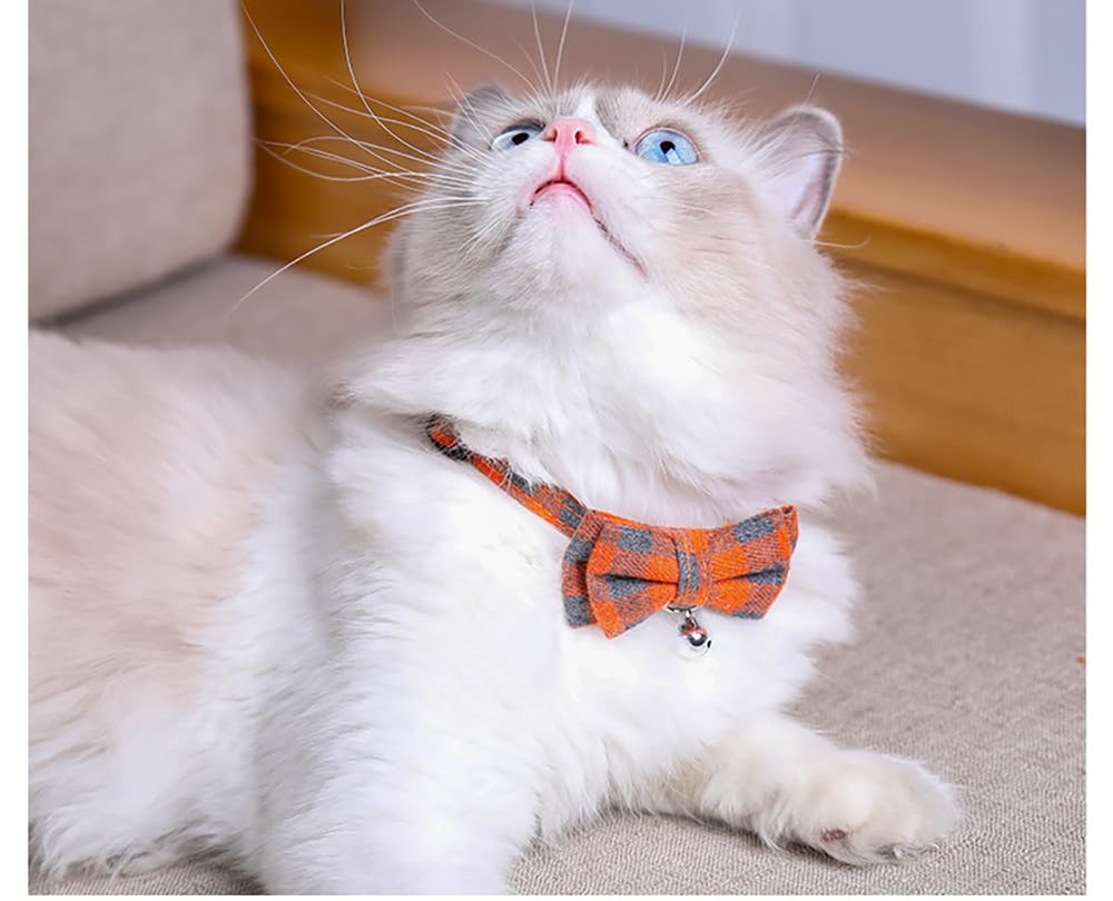 YOUALSO plaid cat collar packaging showing two-collar set option