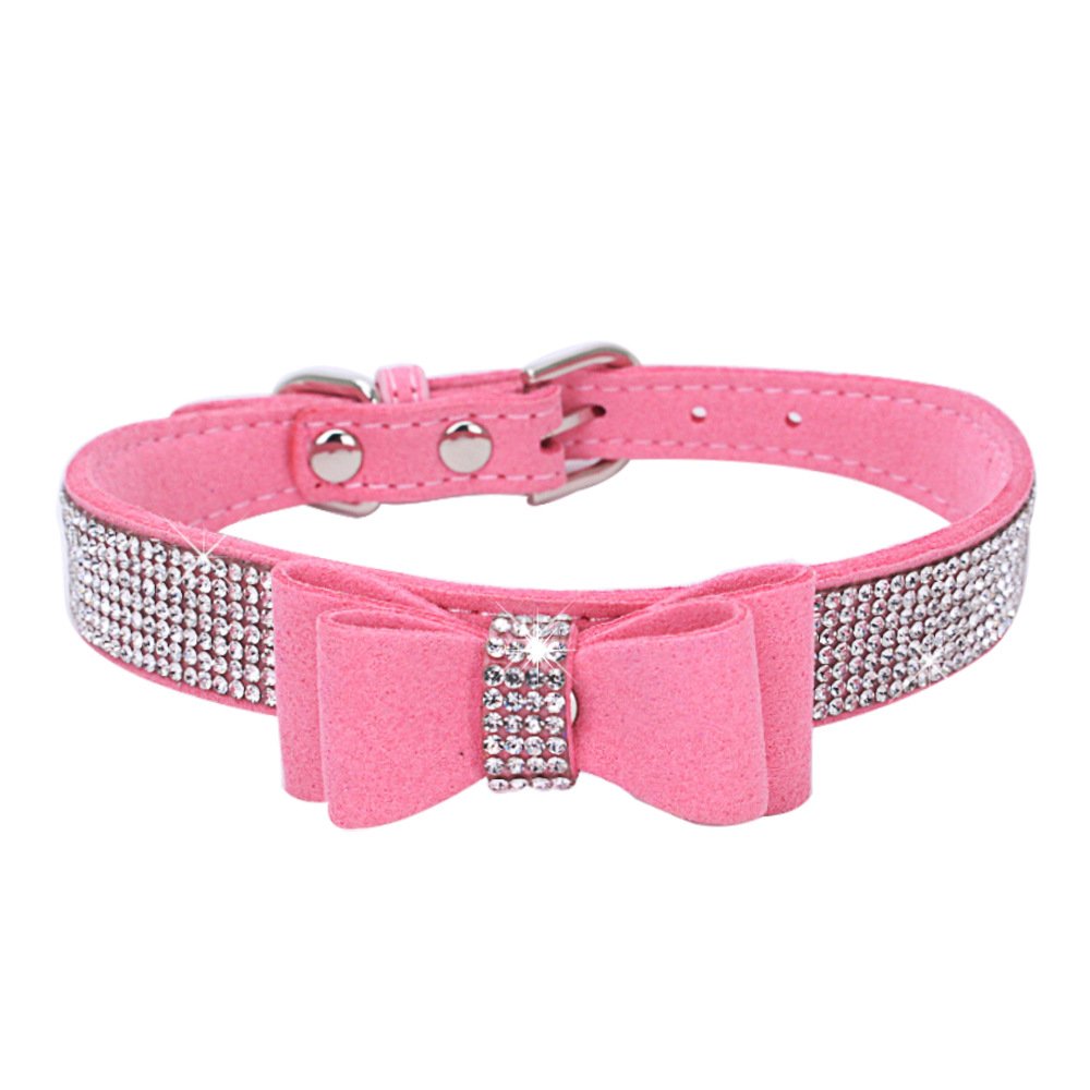 YOUALSO rhinestone bow tie collar gleams in light for photos