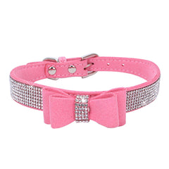 YOUALSO rhinestone bow tie collar gleams in light for photos