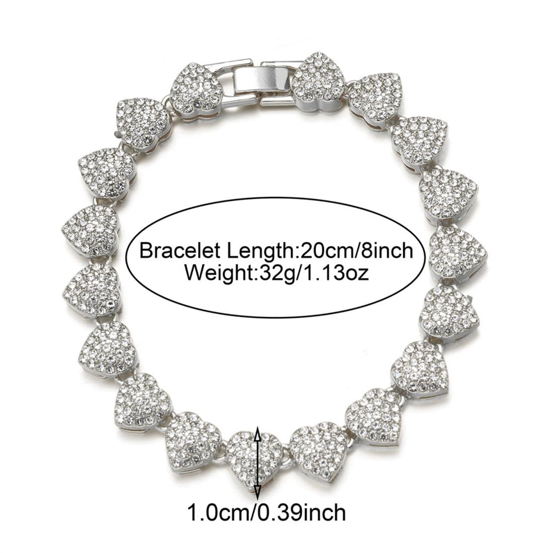 YOUALSO Cuban-link detail captures durable metal and sparkling crystals