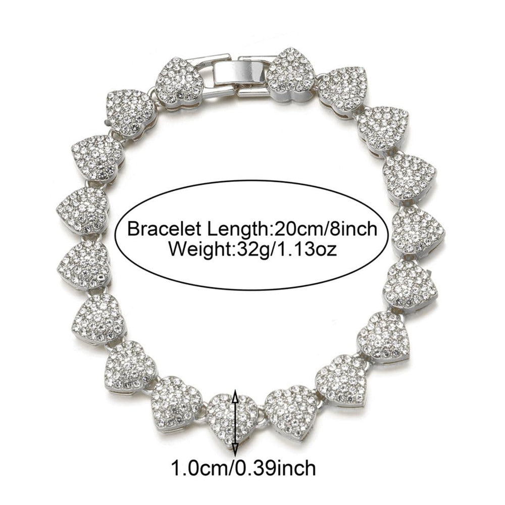 YOUALSO Cuban-link detail captures durable metal and sparkling crystals