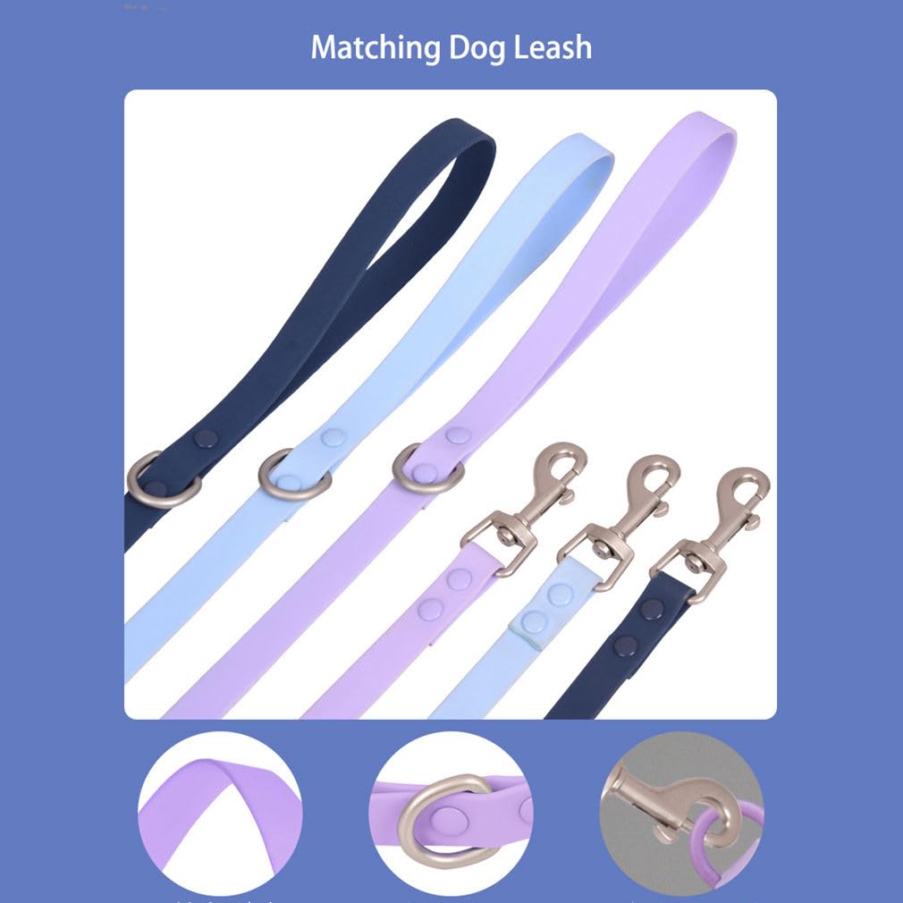YOUALSO size guide for dog collars with neck range and width details.