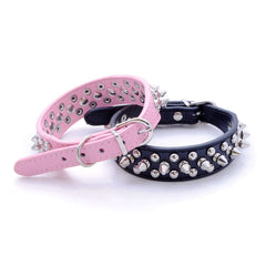 YOUALSO Spiked Dog Collar adjustable buckle ensures secure, easy-on-and-off fit.