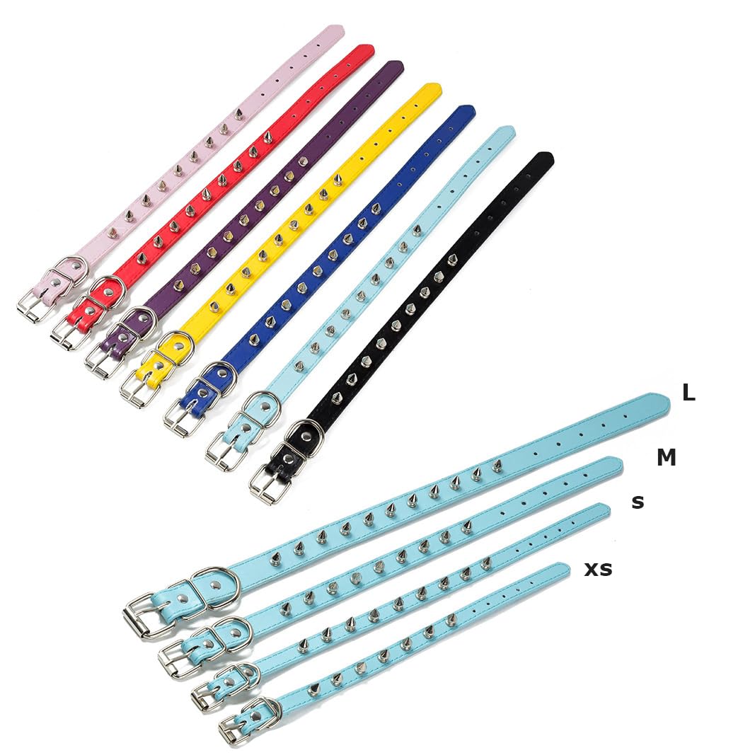 YOUALSO spiked-dog-collar-black-color-side-view highlights chic, durable styling.