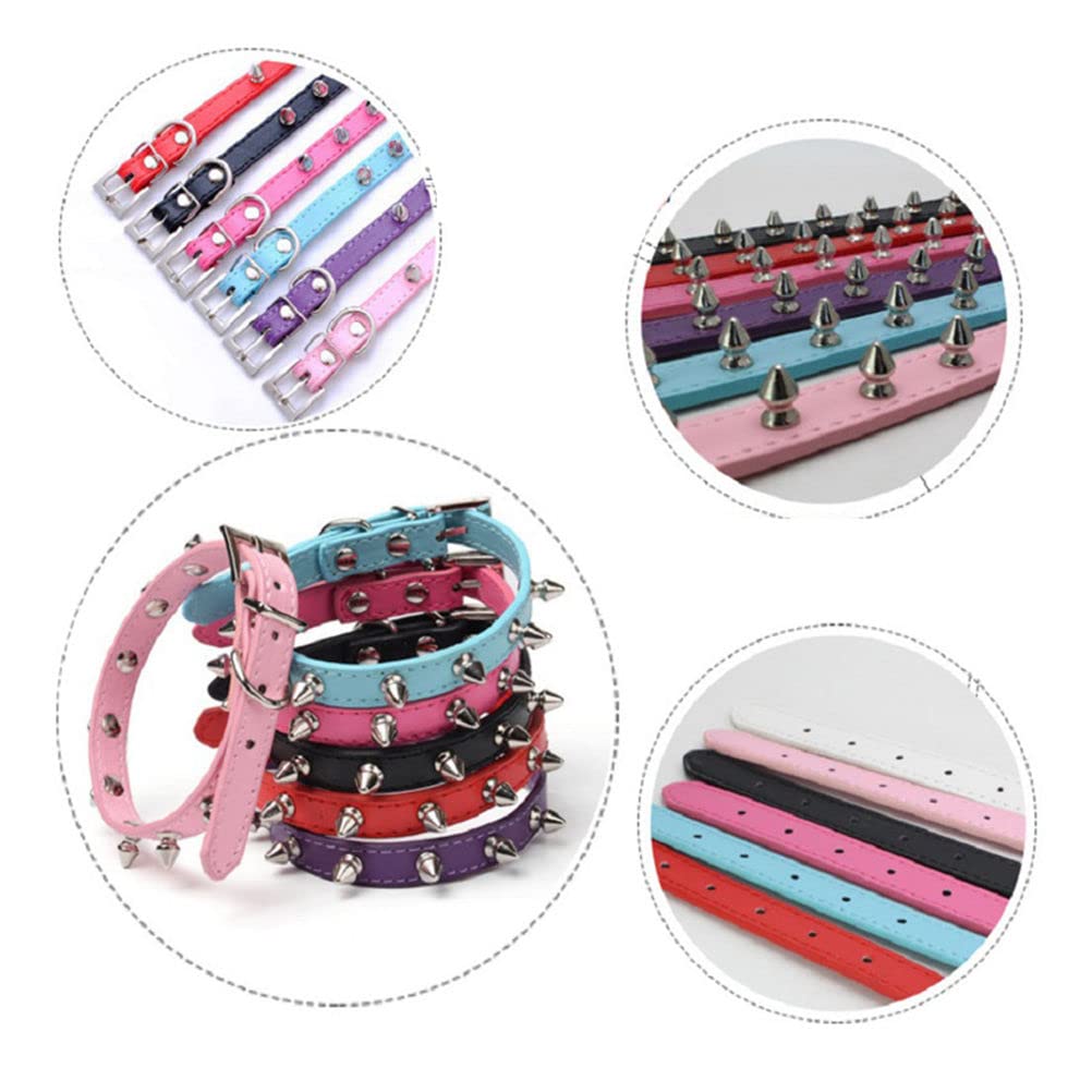 YOUALSO spiked-dog-collar-small-dog-model demonstrates fit for tiny breeds.