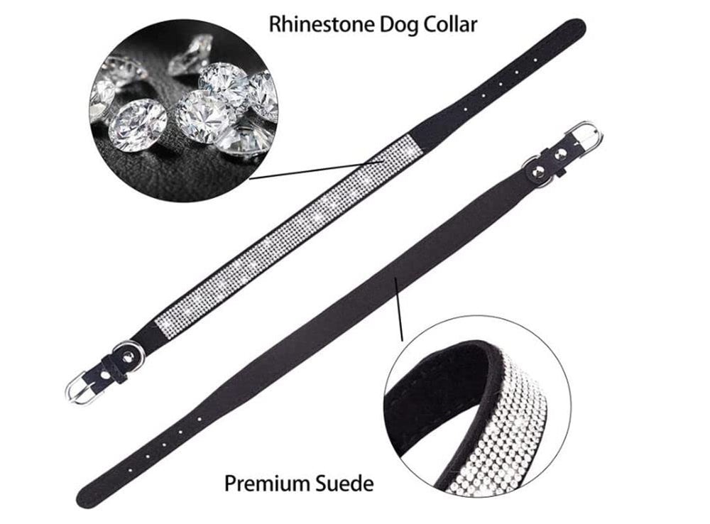 YOUALSO XS dog collar soft suede material feels gentle on skin for all-day comfort