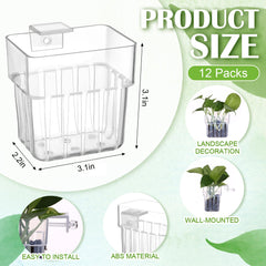 Youdaju clear aquarium plant holder blends with tank backdrop