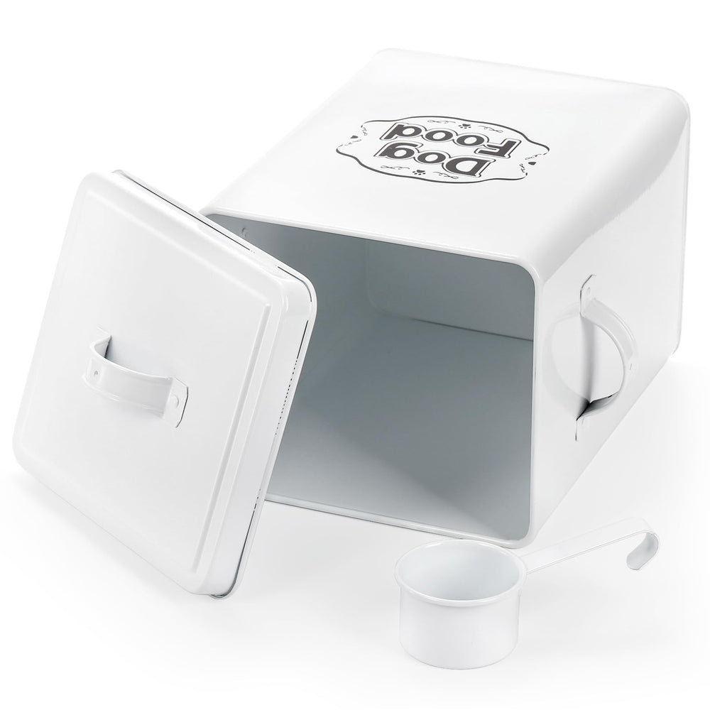 Youeon scoop hanging on the side makes portioning simple for mealtime.