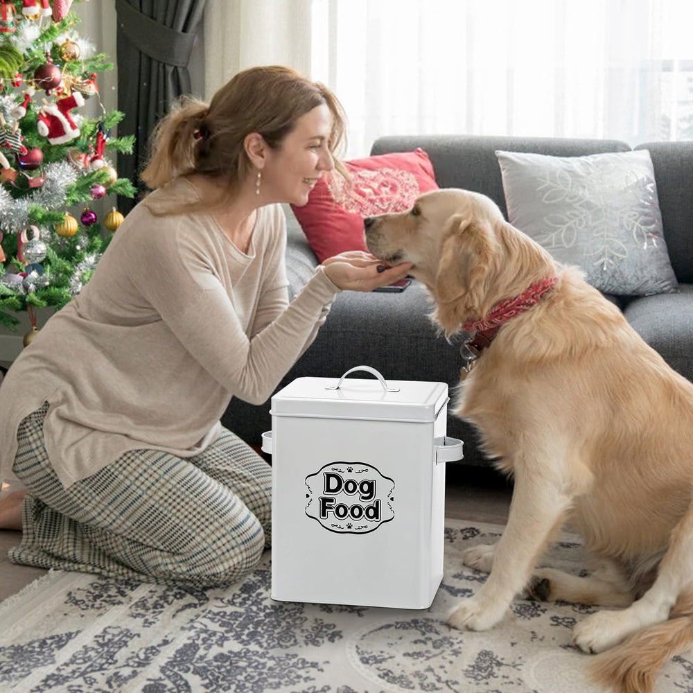 Youeon farmhouse style dog treat jar adds charm to pantry and countertops.