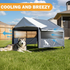 YOUGYM XLarge outdoor dog house doors with Velcro for windproof versatility