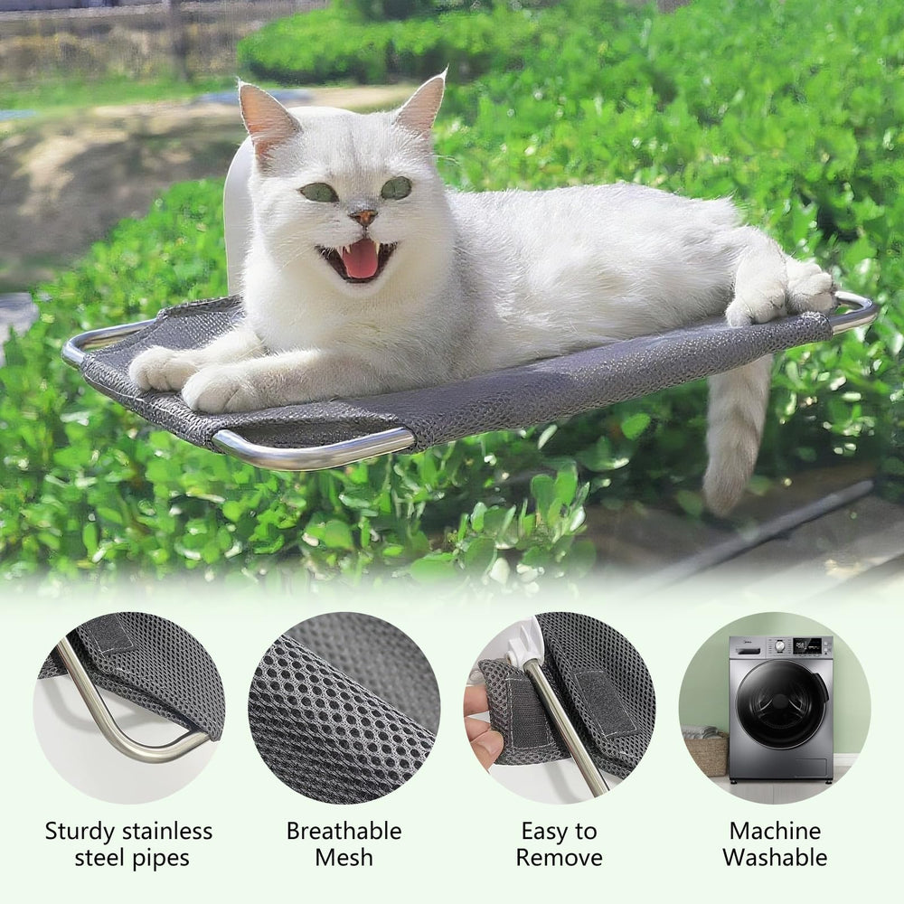 Youmtool cat window bed offering a sunny perch with panoramic view.