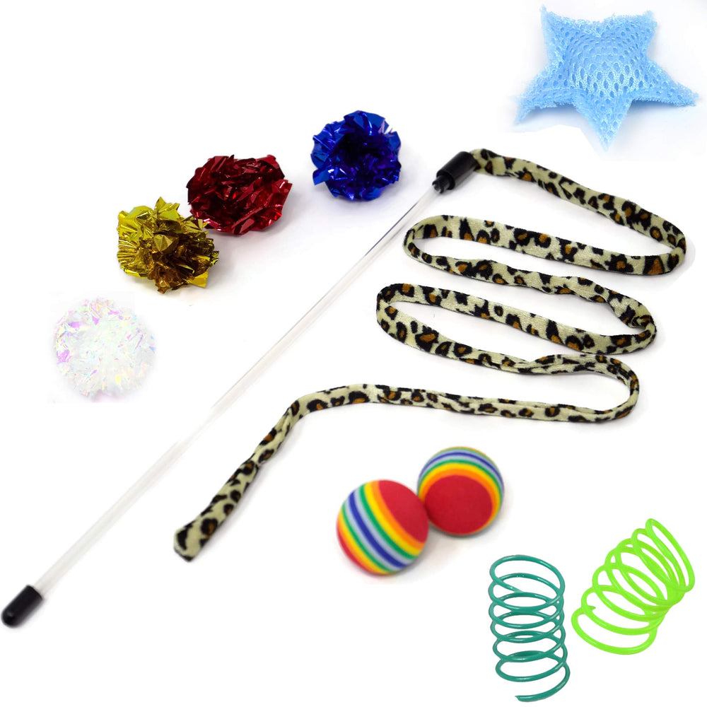 Youngever cat feather toy adds sensory flicks for curious kittens.