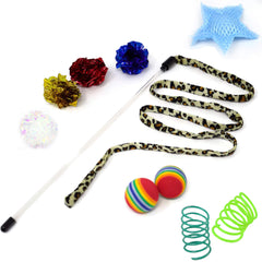 Youngever cat feather toy adds sensory flicks for curious kittens.