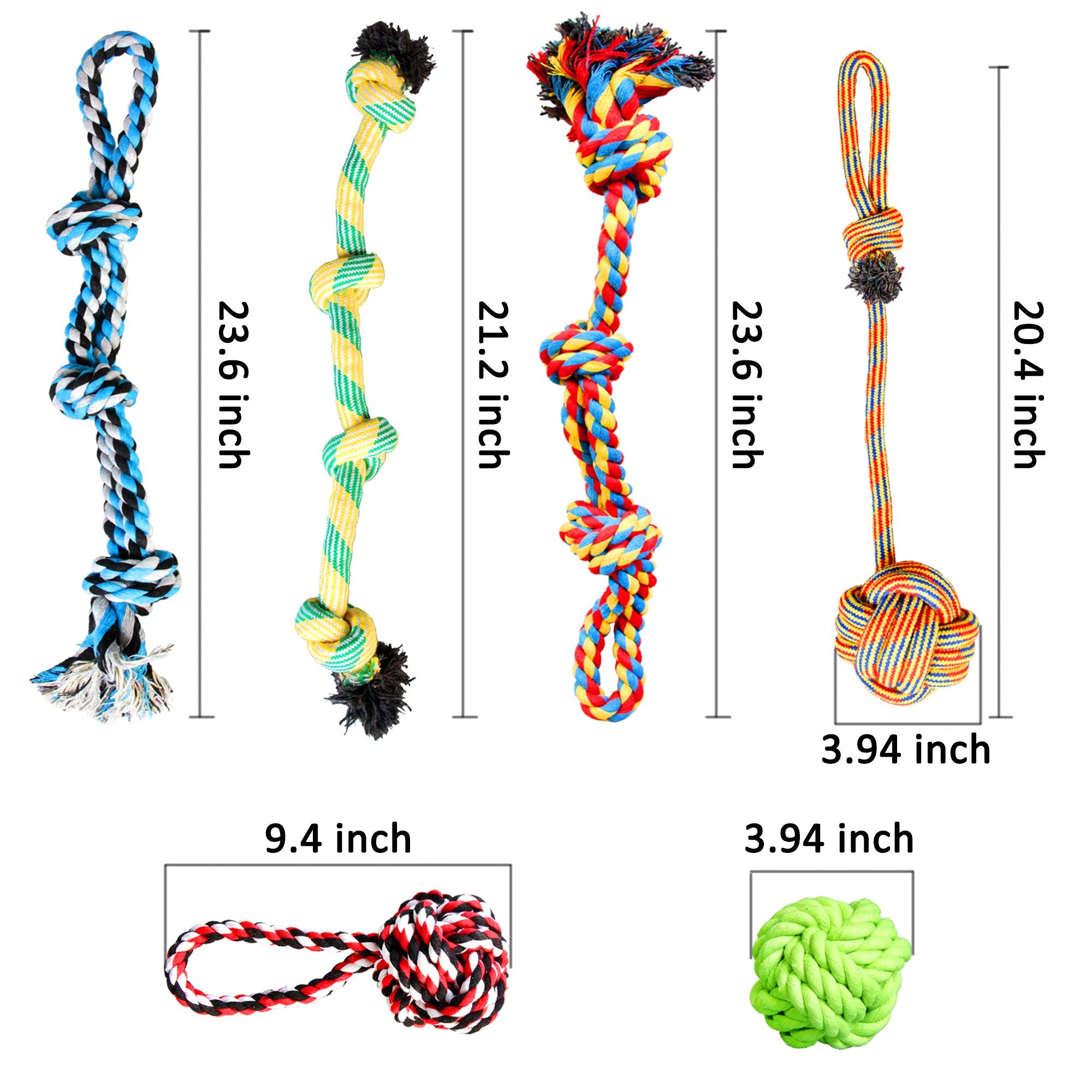 Youngever 4-knots rope toy for large dogs—interactive tug and chew