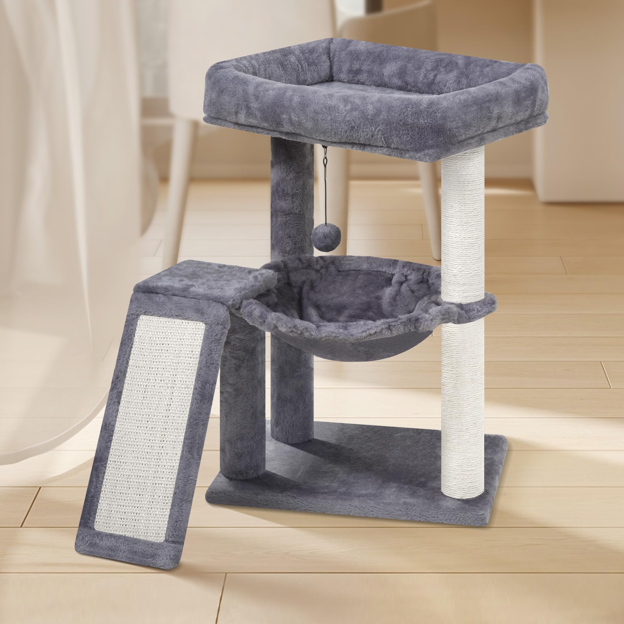 YOUPETSER cat tree sisal scratching board protects furniture while satisfying claws