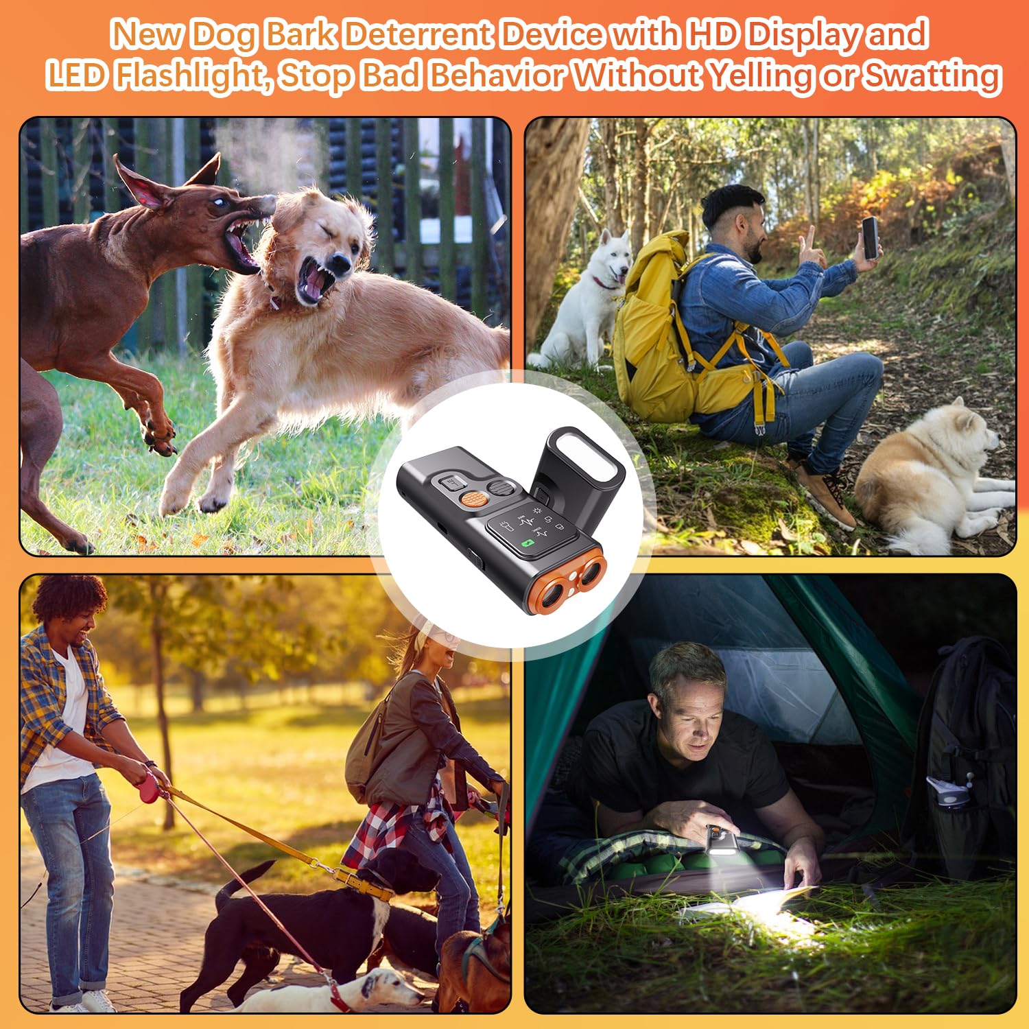YOUSHEME BarkGuard three modes image demonstrating customizable training options.