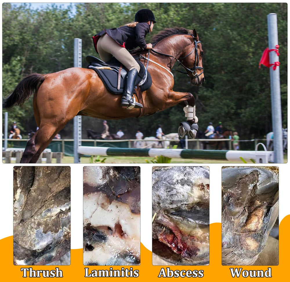 Youven hoof tape 6-pack with boots pairing shows compatibility to reduce debris exposure.