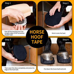 Youven wound-care use demonstrates protection against debris during hoof healing.