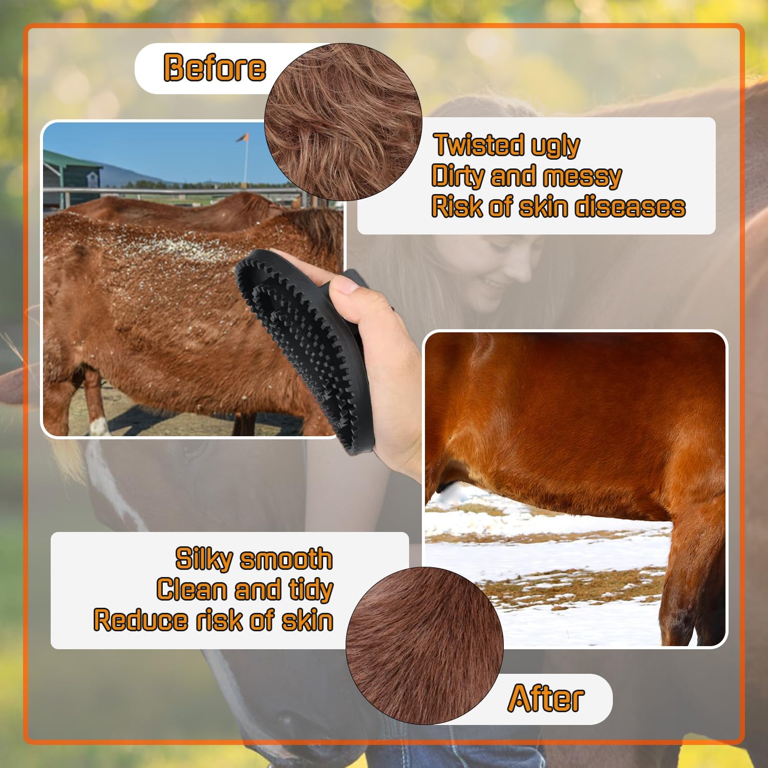 Youven Massage-Effect Grooming Brush promotes circulation during brushing