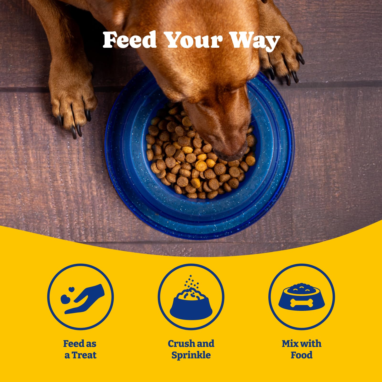 YoYoBay Collagen for Dogs all breeds image indicates suitability across ages and sizes