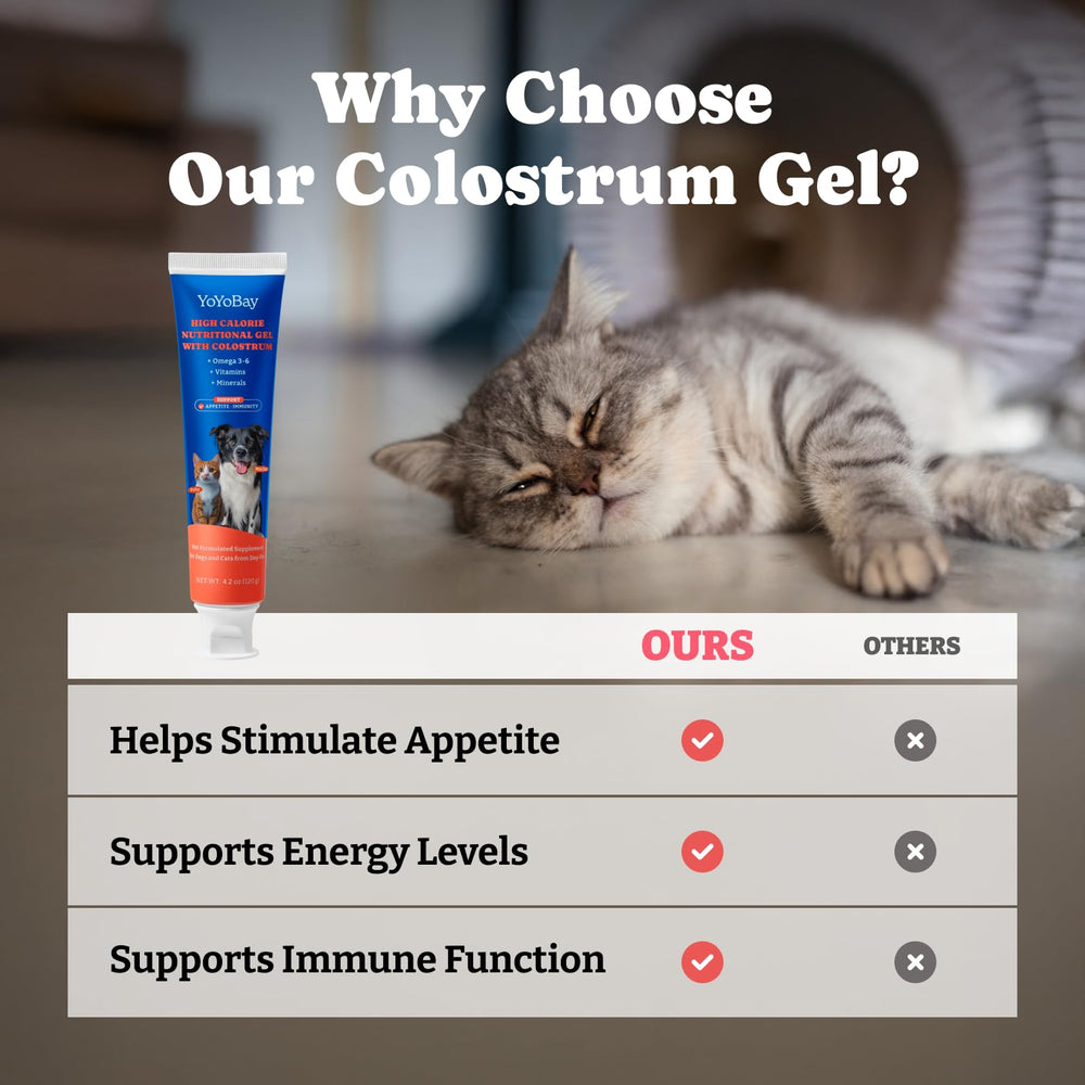 YoYoBay Colostrum Nutritional Gel ingredient label indicates natural, high-quality ingredients.