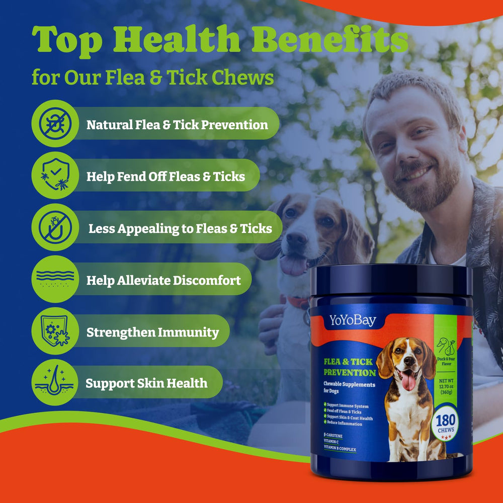 YoYoBay chews show visible ingredients like beta-carotene and brewer's yeast.