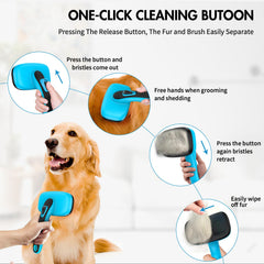YOYUPETA Dog Brush Kit ergonomic handle reduces hand fatigue during grooming