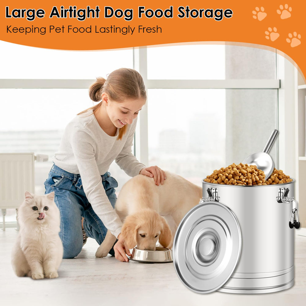 Yoziyaxo stainless-steel dog food container stackable design saves pantry space
