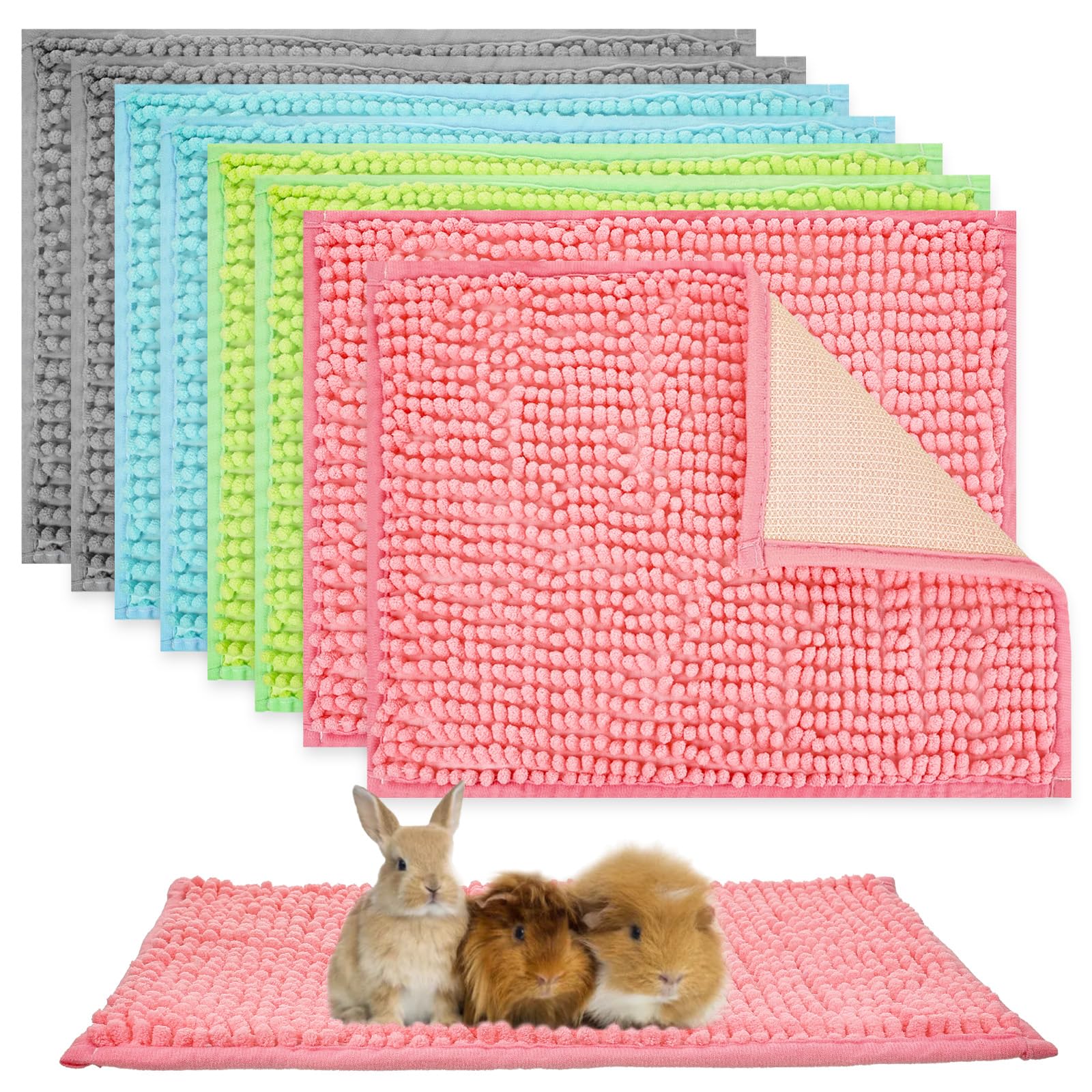 Ysglory 8-pack guinea pig cage liners pack for quick cage refresh and reuse.