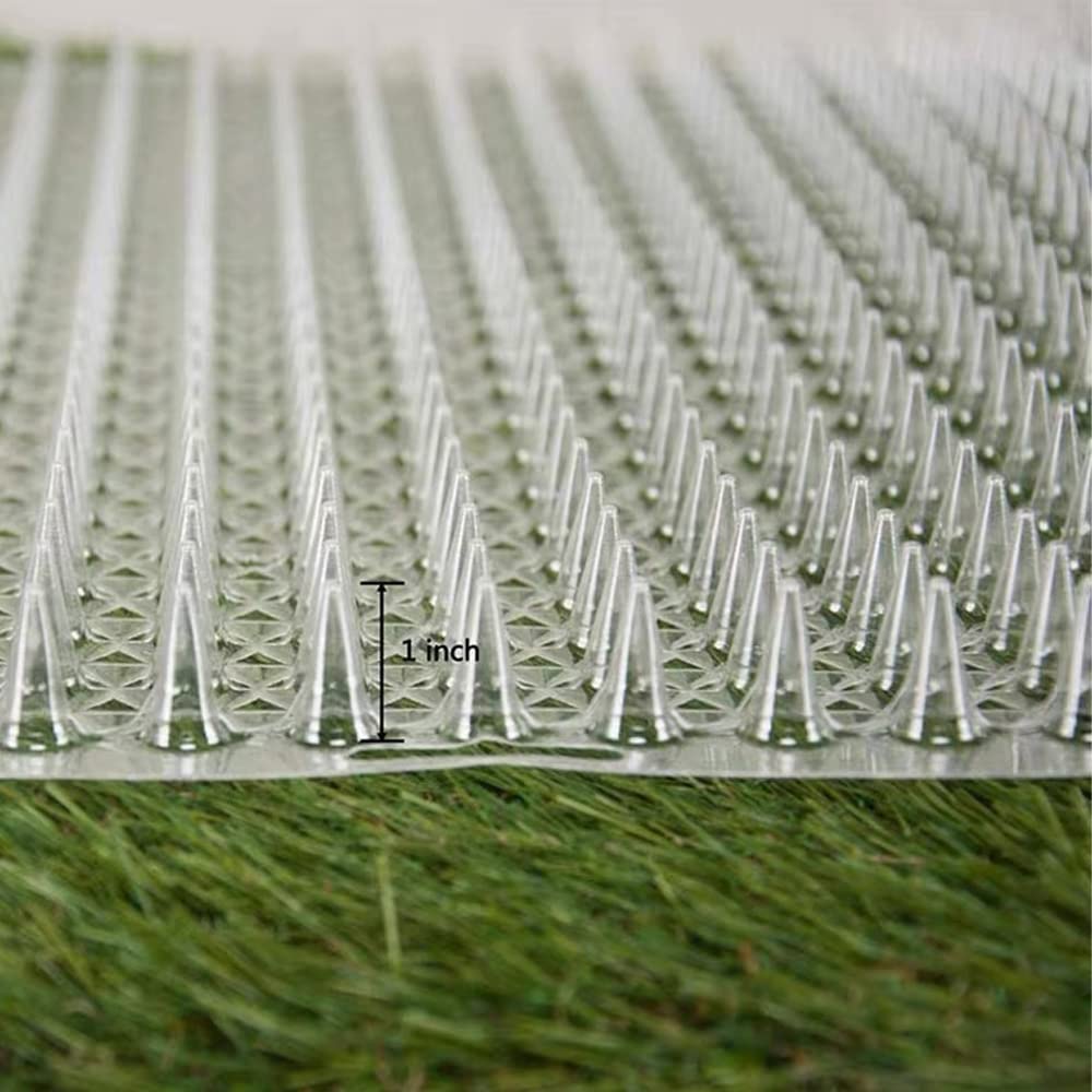 Ysglory spike mat close-up shows plastic spikes and durable construction for safe deterrence