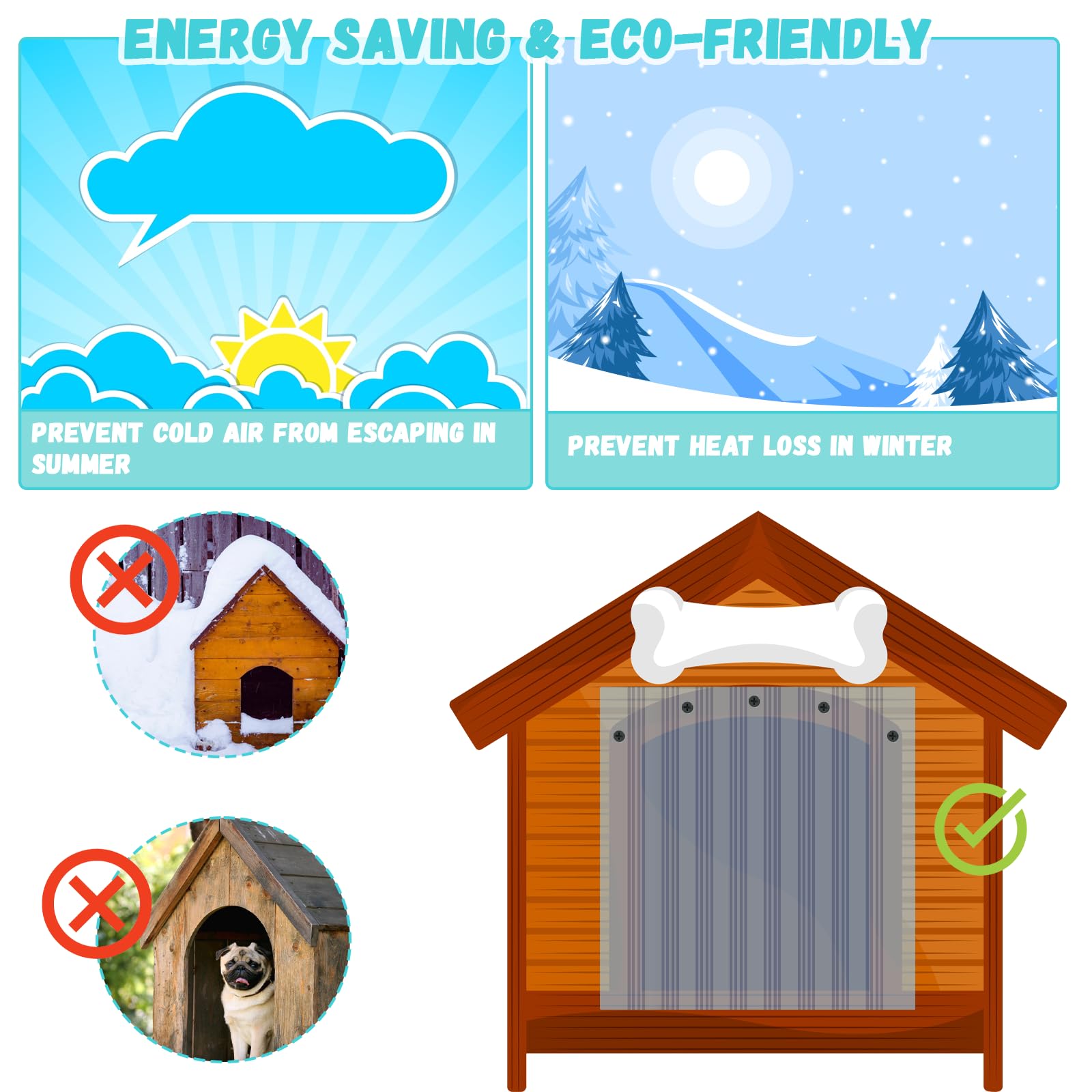 Ysglory easy install dog door flap enables quick DIY setup.