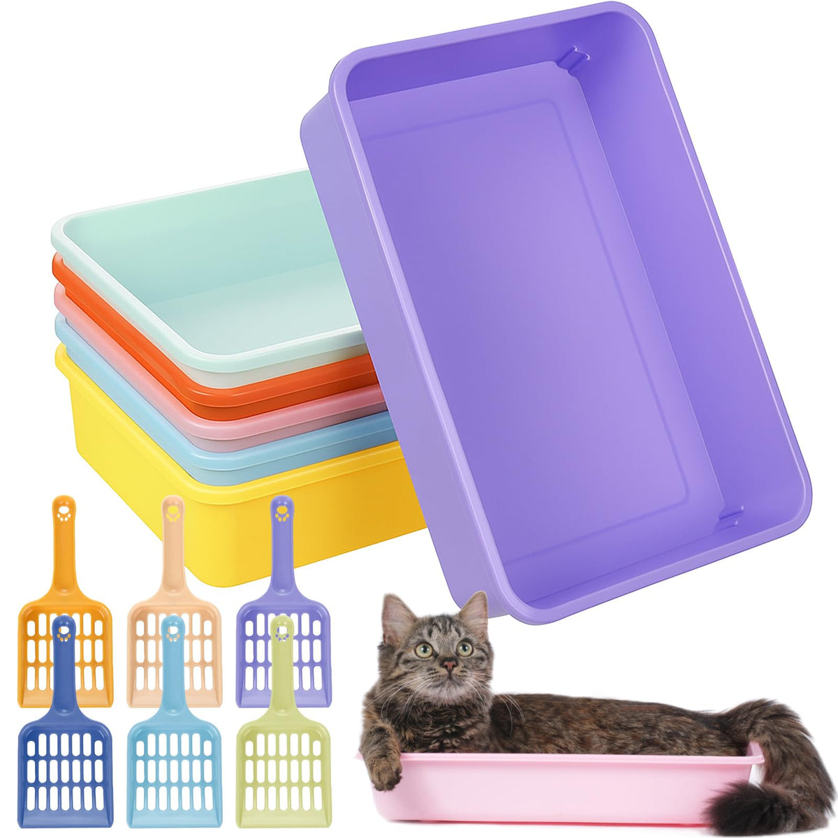 Ysglory small-pet litter box open top for easy access and cleaning.
