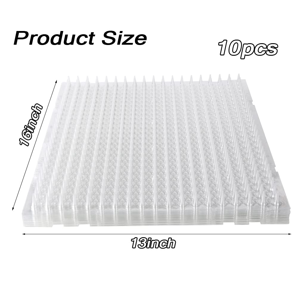 Ysglory spike mat packaging includes 10-16 pieces for versatile placement