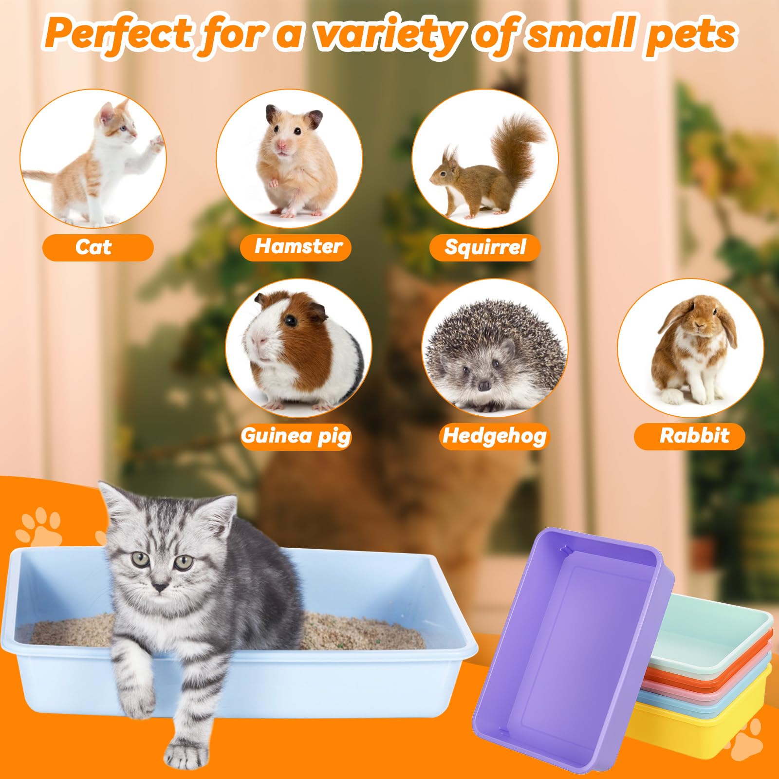 Ysglory compact 12.3-by-8.5-by-2.7-inch tray fits small cages.