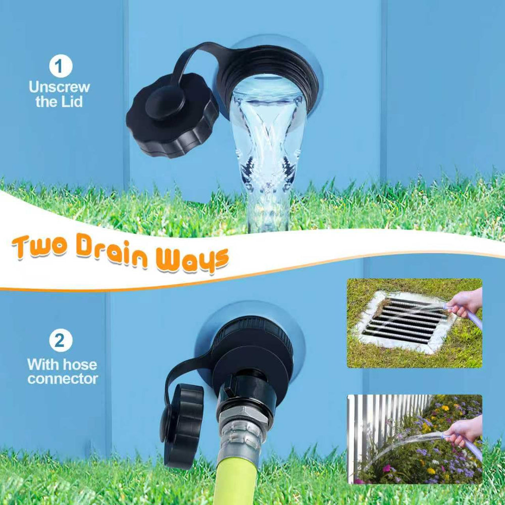 YSJILIDE portable dog pool drain-valve-feature enables quick cleanup.